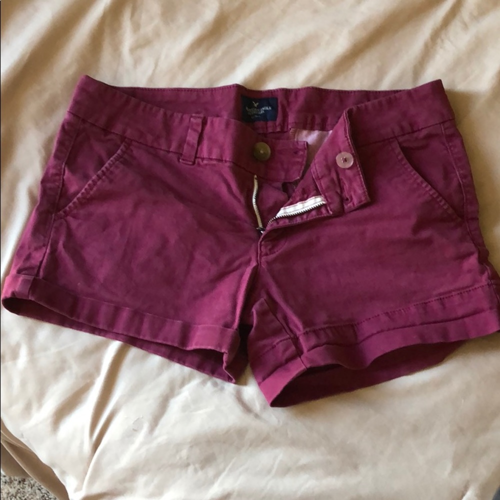 Red American Eagle shorts